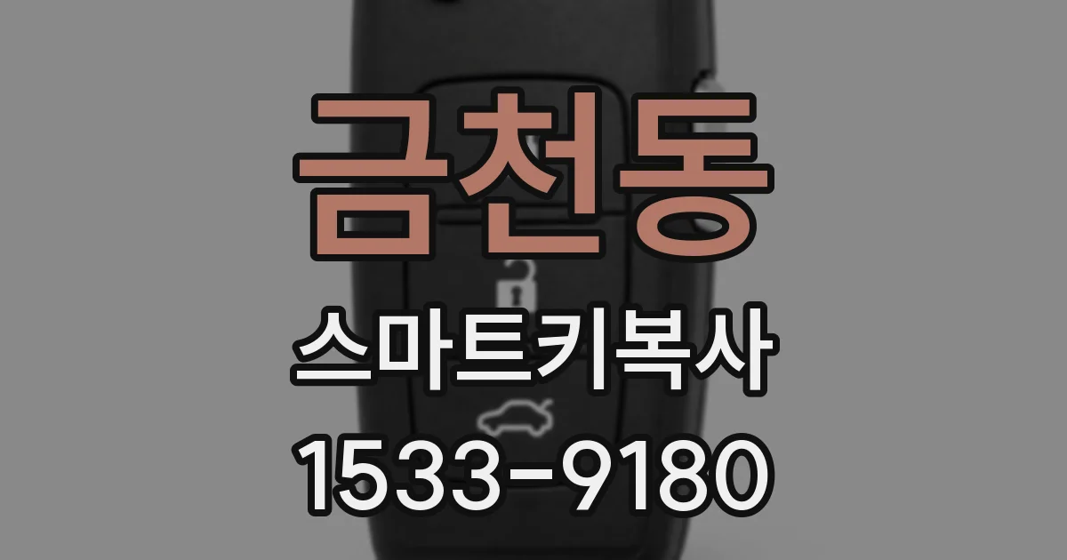 금천동 스마트키복사