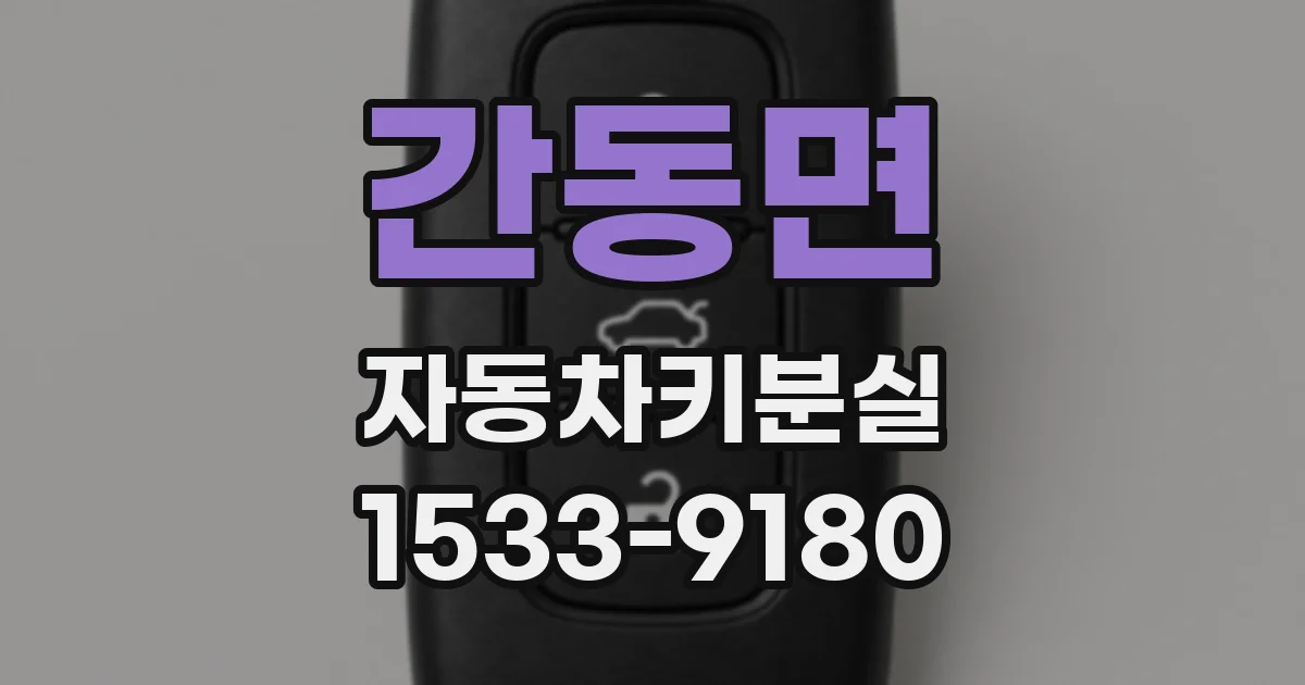 간동면 자동차키분실