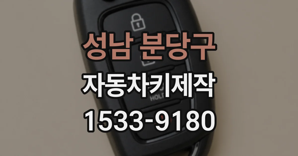 성남 분당구 자동차키제작