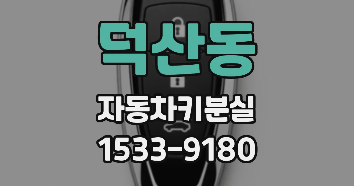 덕산동 자동차키분실