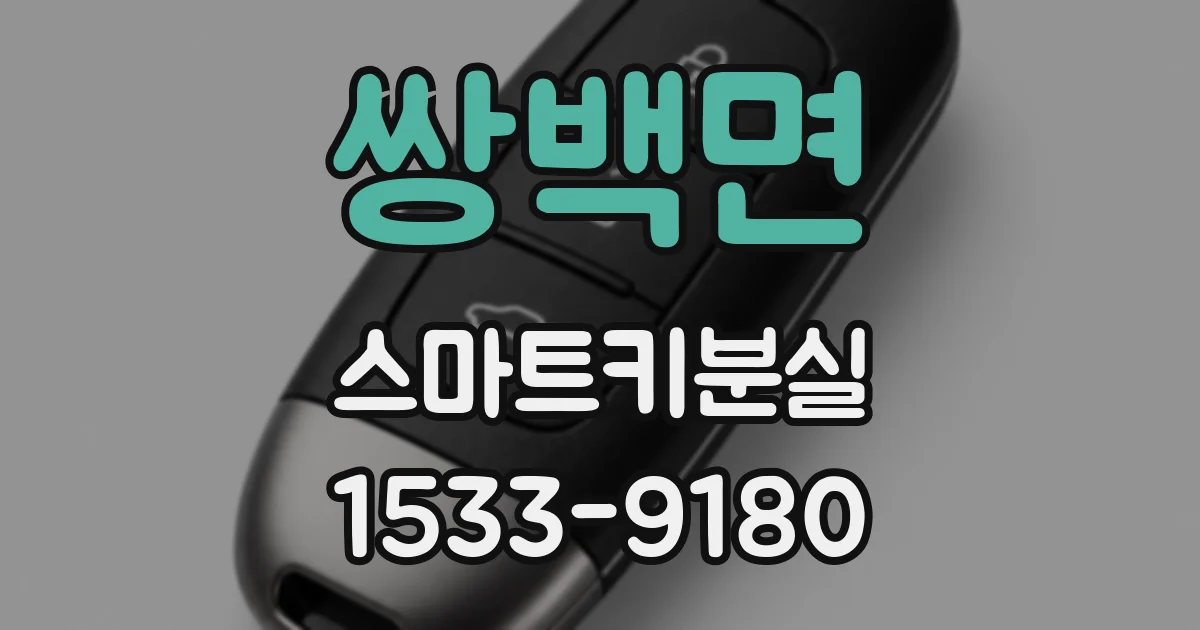 쌍백면 스마트키분실