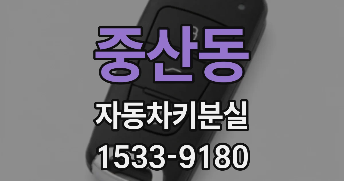 중산동 자동차키분실