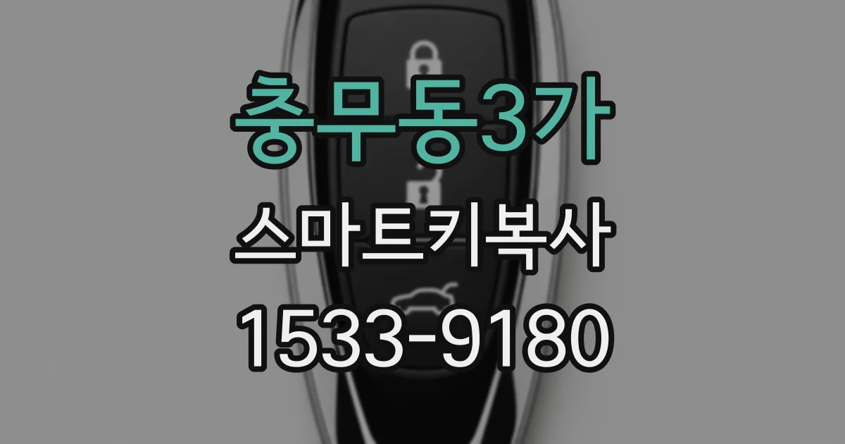 충무동3가 스마트키복사