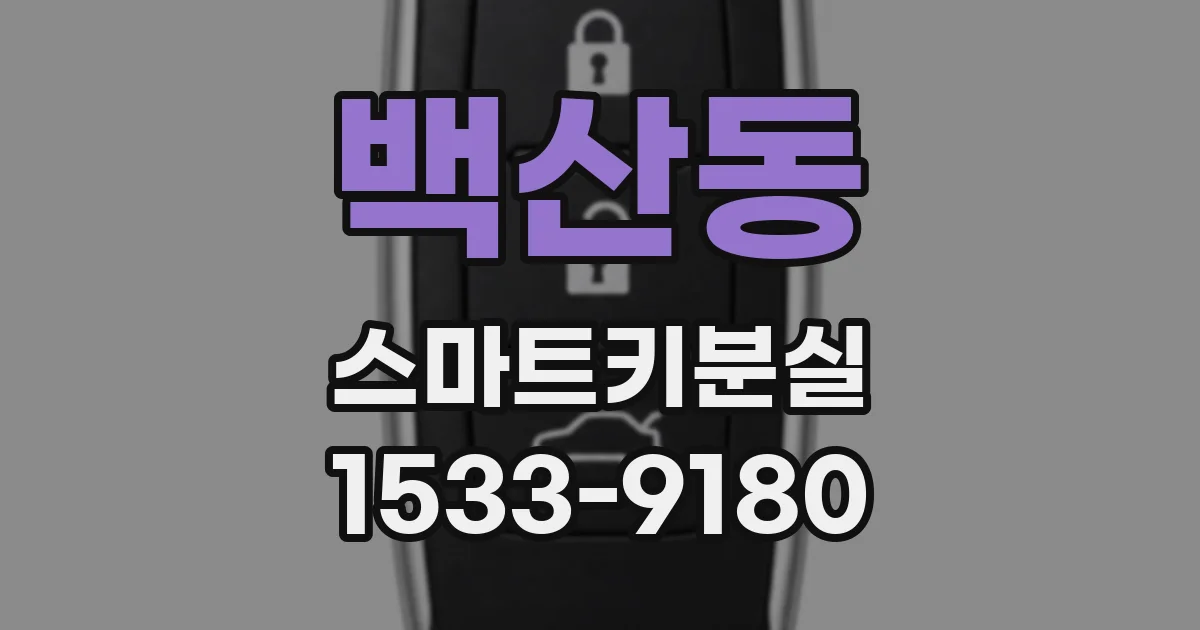 백산동 스마트키분실