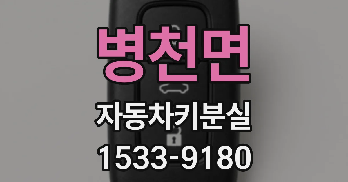 병천면 자동차키분실