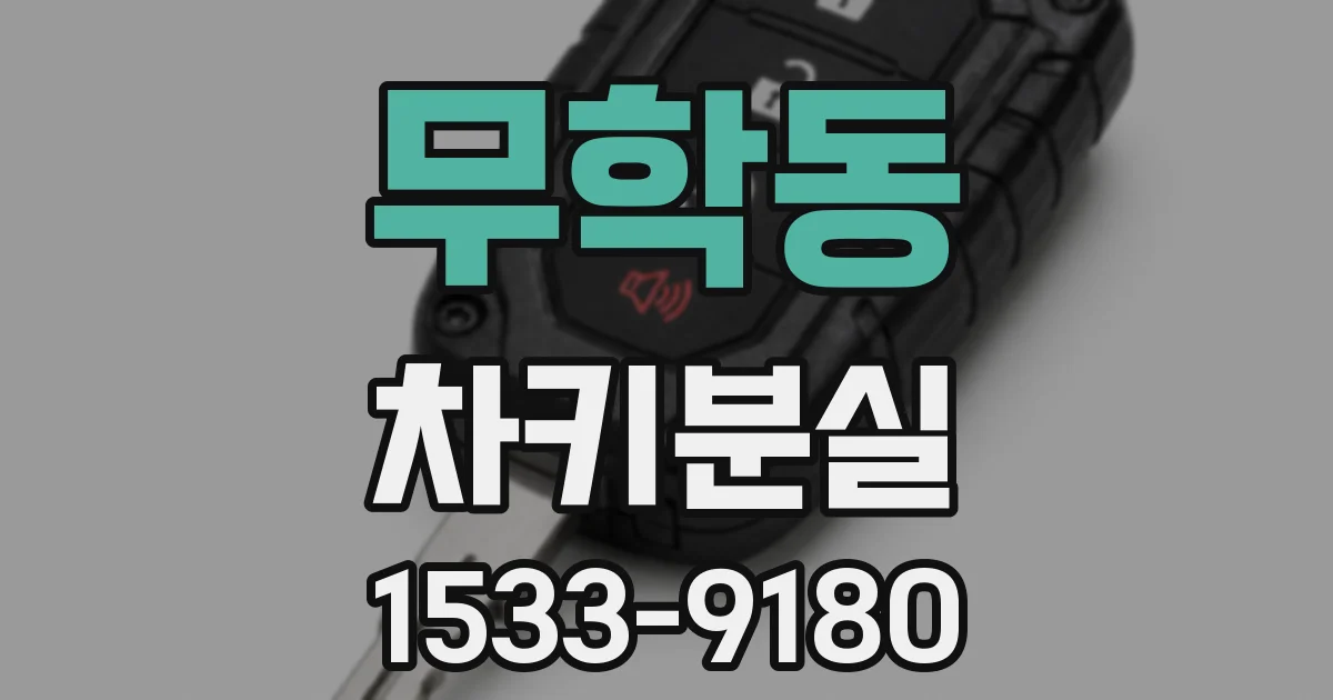 무학동 차키분실