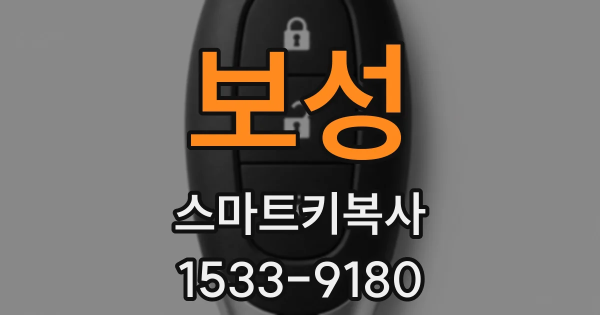 보성 스마트키복사