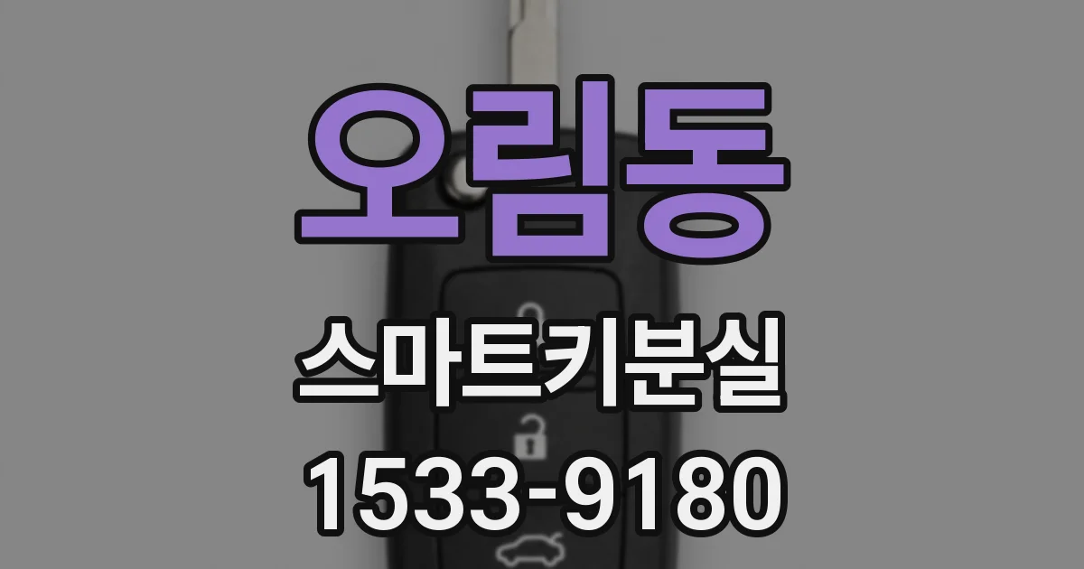 오림동 스마트키분실