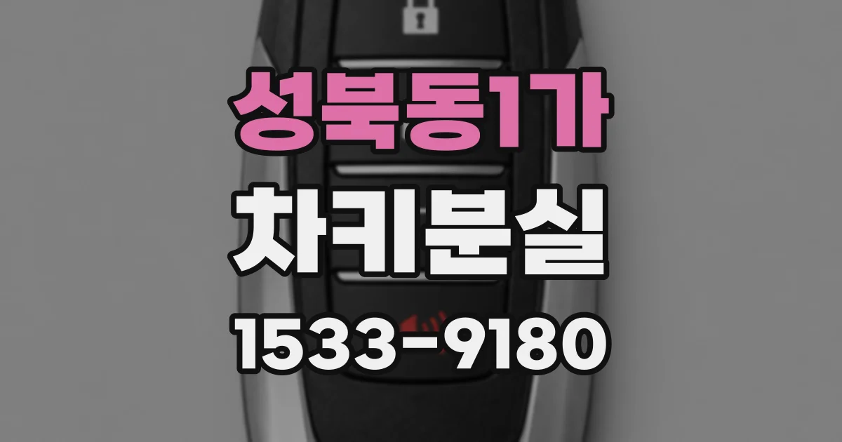 성북동1가 차키분실