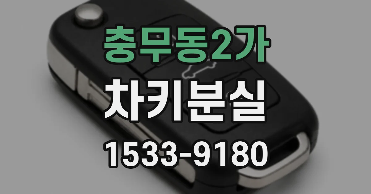 충무동2가 차키분실