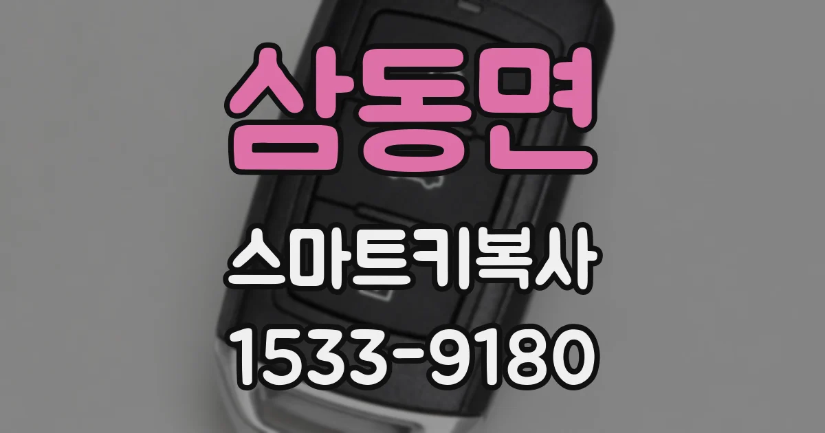 삼동면 스마트키복사