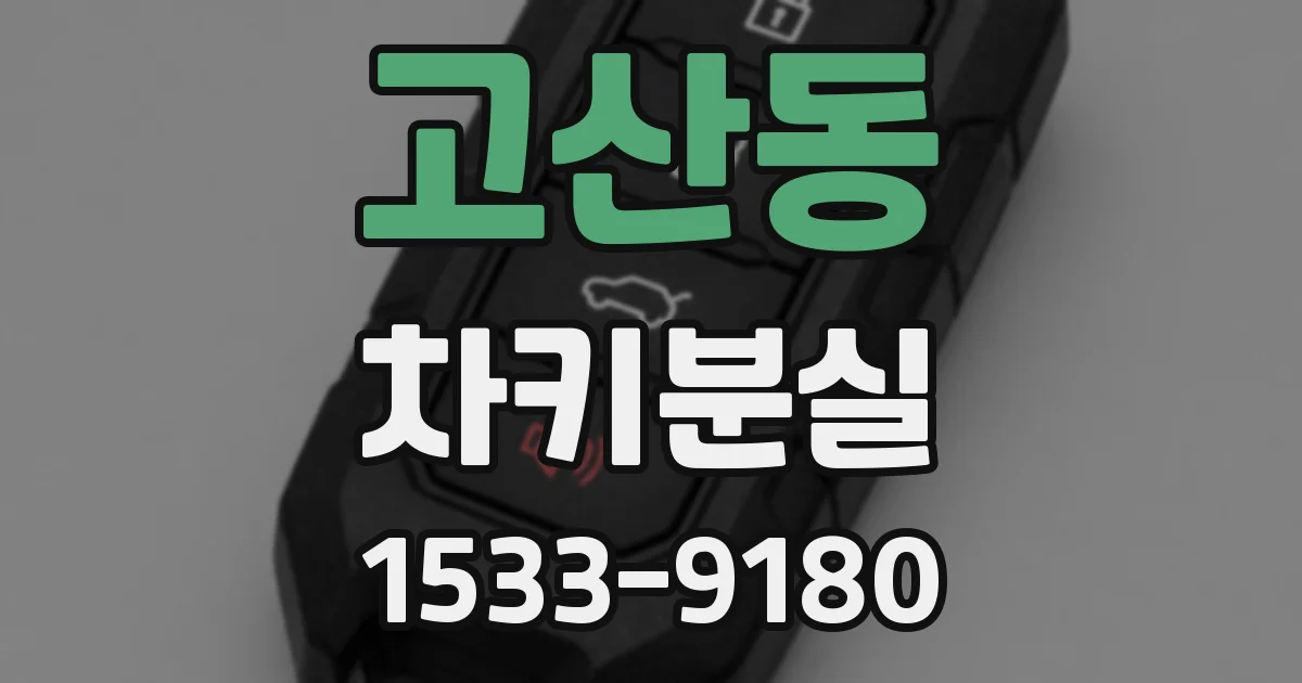 고산동 차키분실