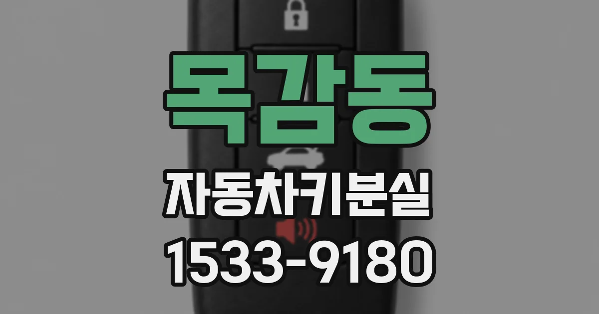 목감동 자동차키분실