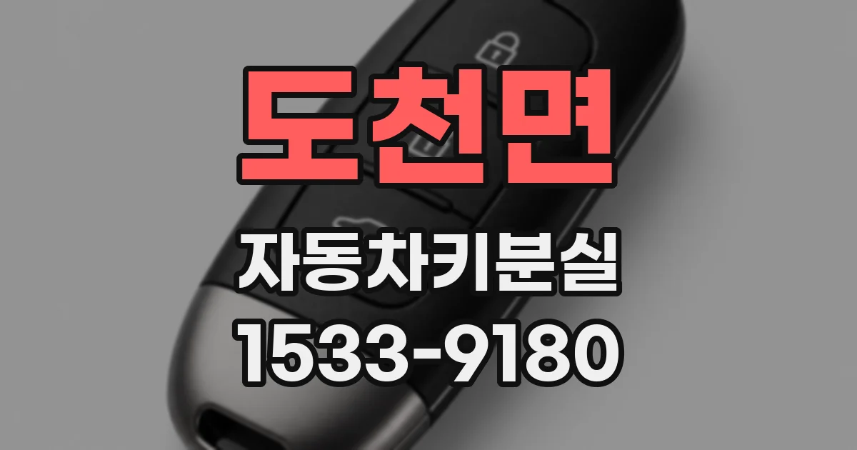 도천면 자동차키분실