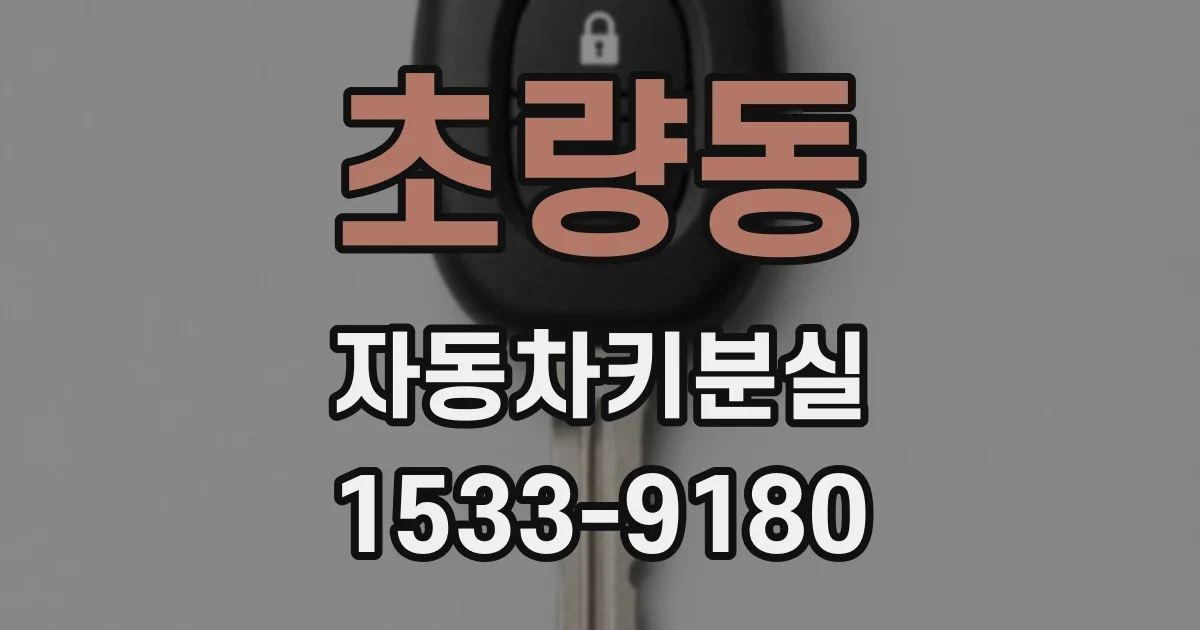 초량동 자동차키분실