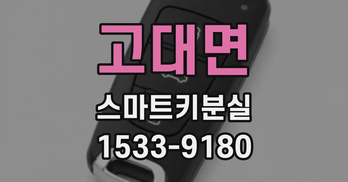 고대면 스마트키분실