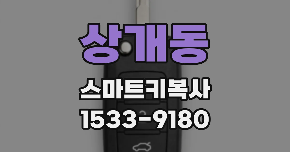상개동 스마트키복사