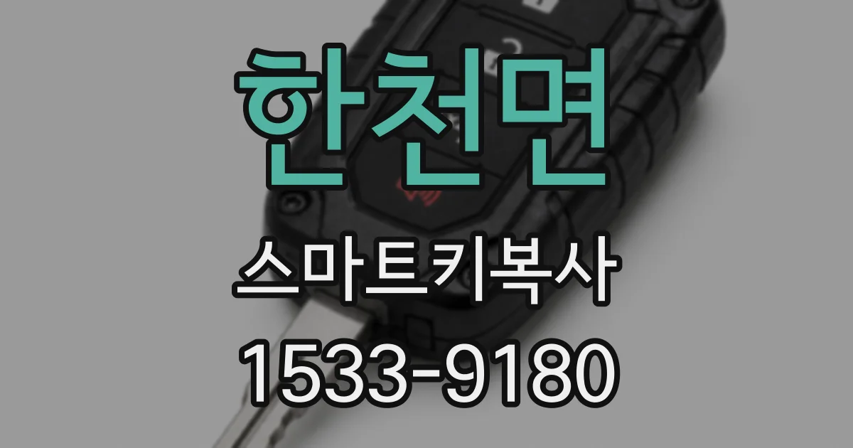 한천면 스마트키복사