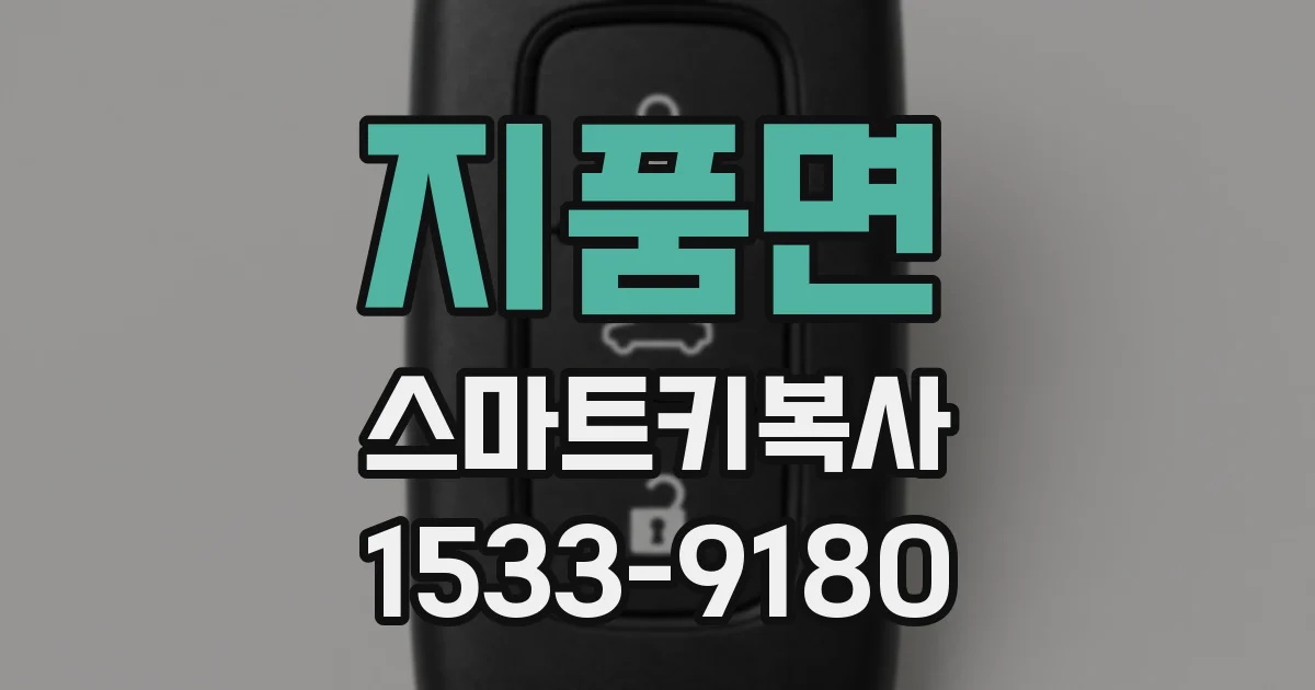 지품면 스마트키복사