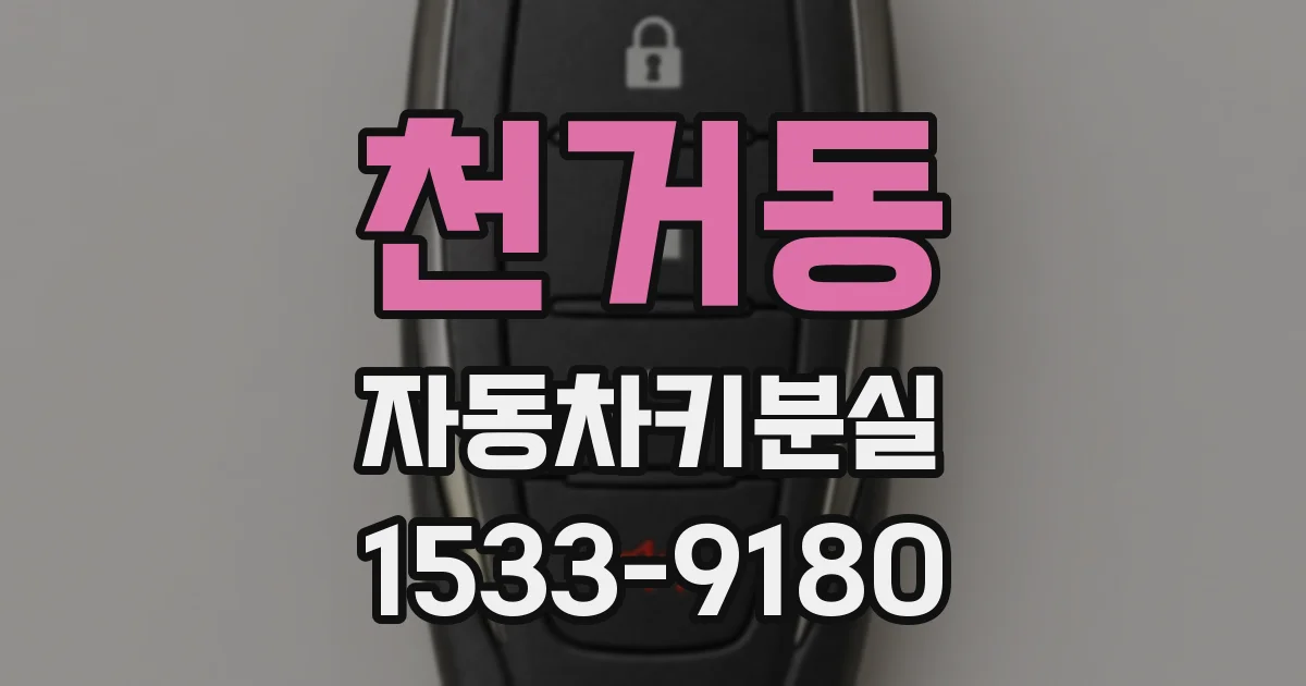 천거동 자동차키분실