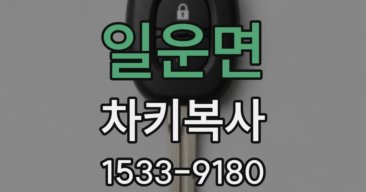 일운면 차키복사