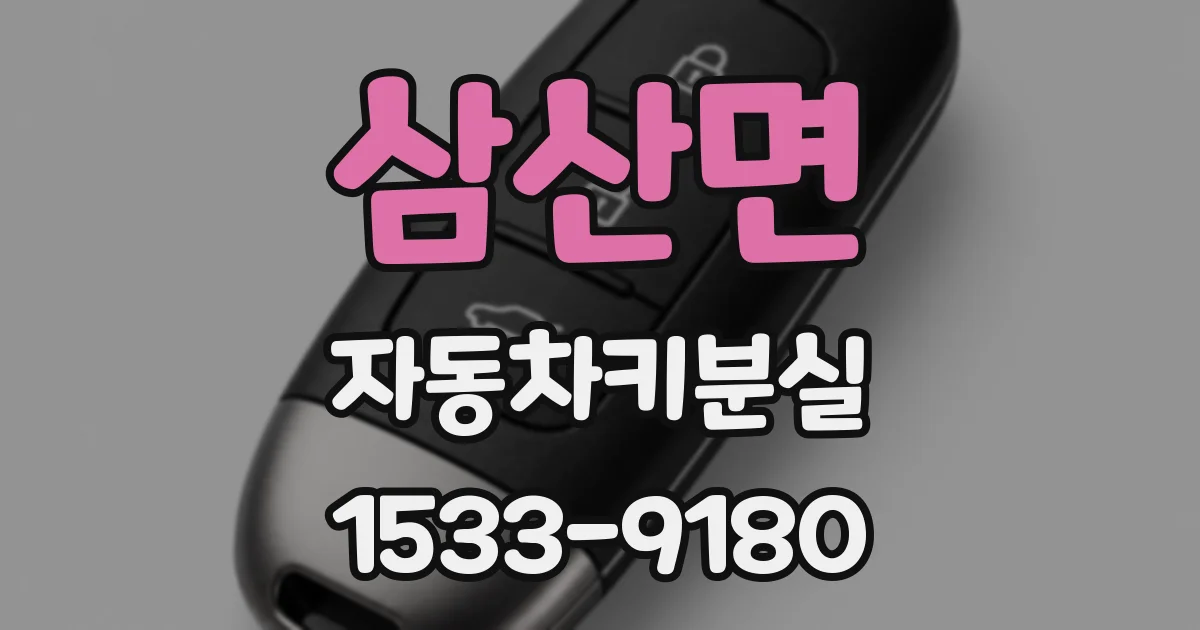 삼산면 자동차키분실