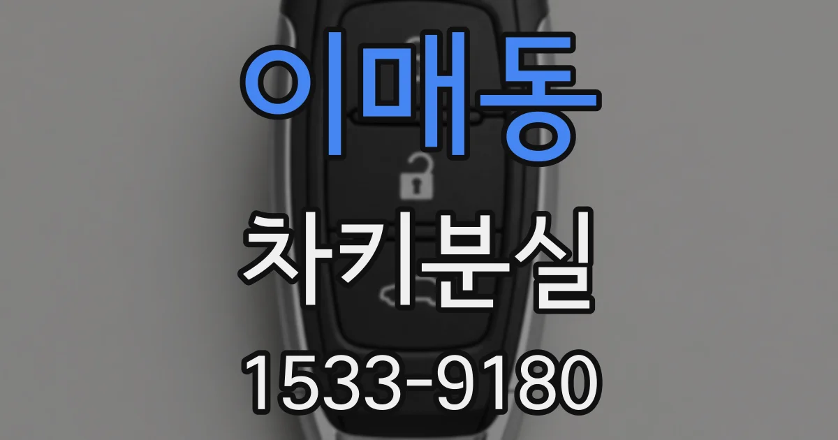 이매동 차키분실