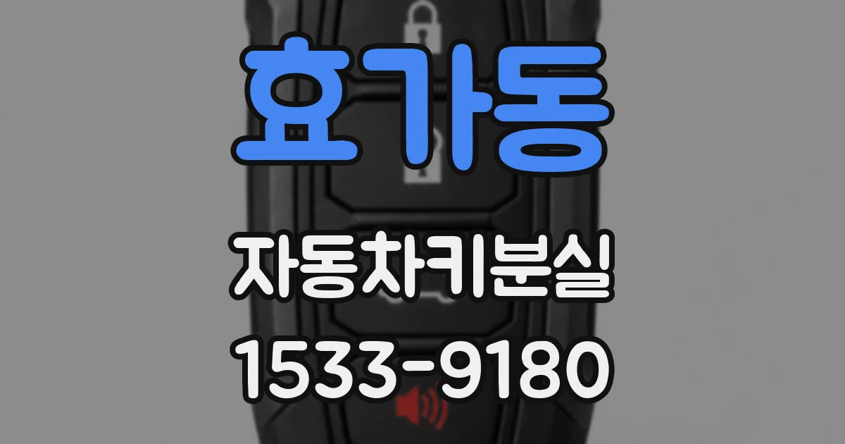 효가동 자동차키분실
