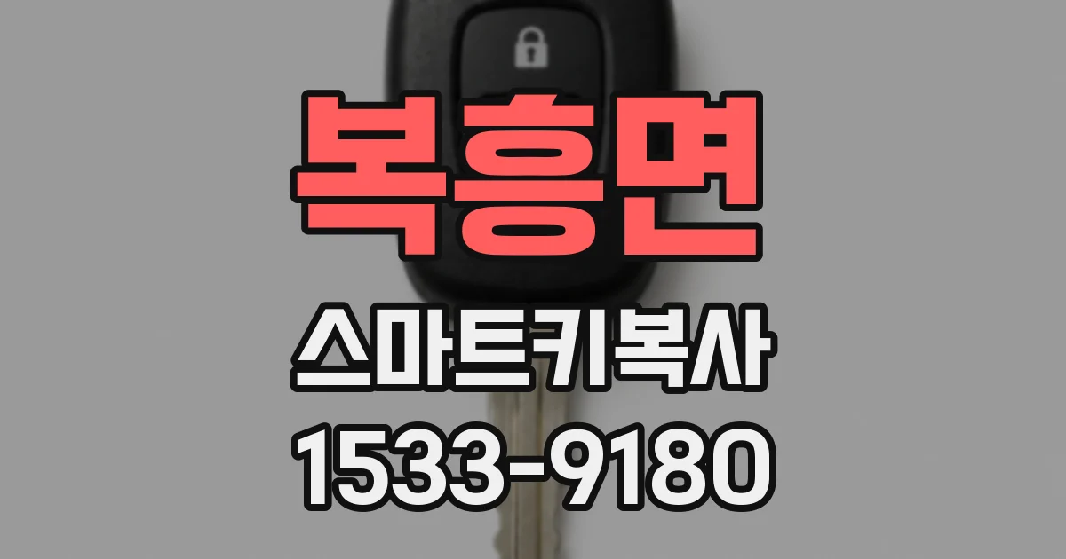 복흥면 스마트키복사