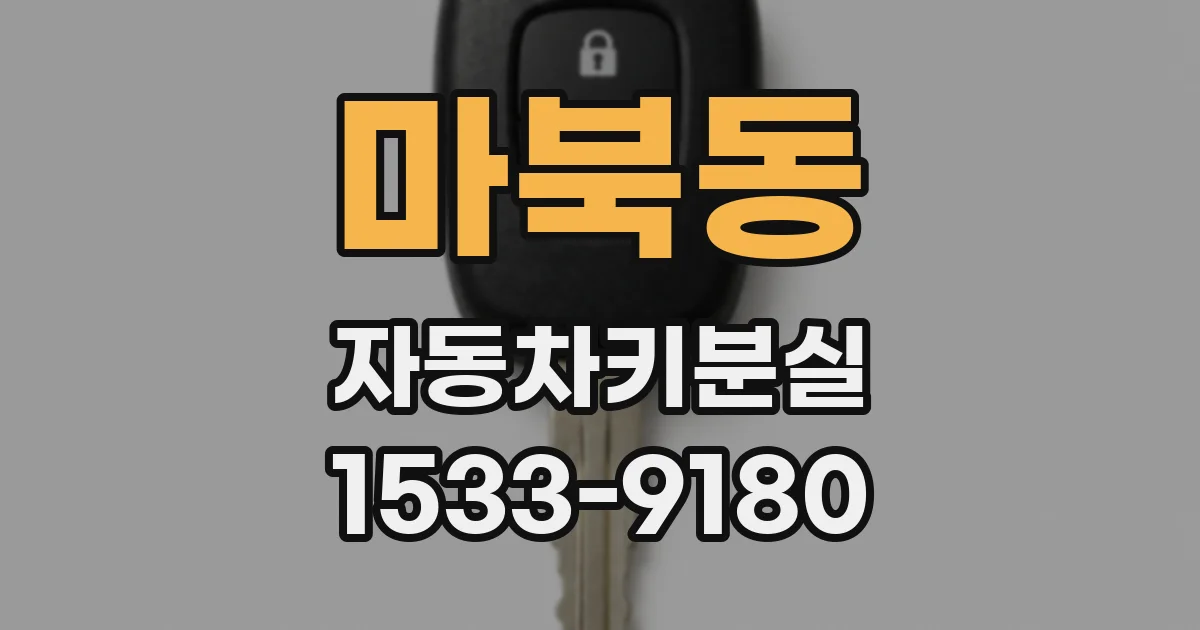 마북동 자동차키분실