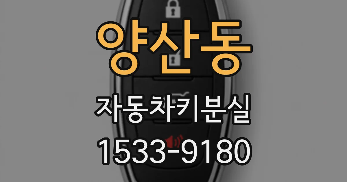 양산동 자동차키분실