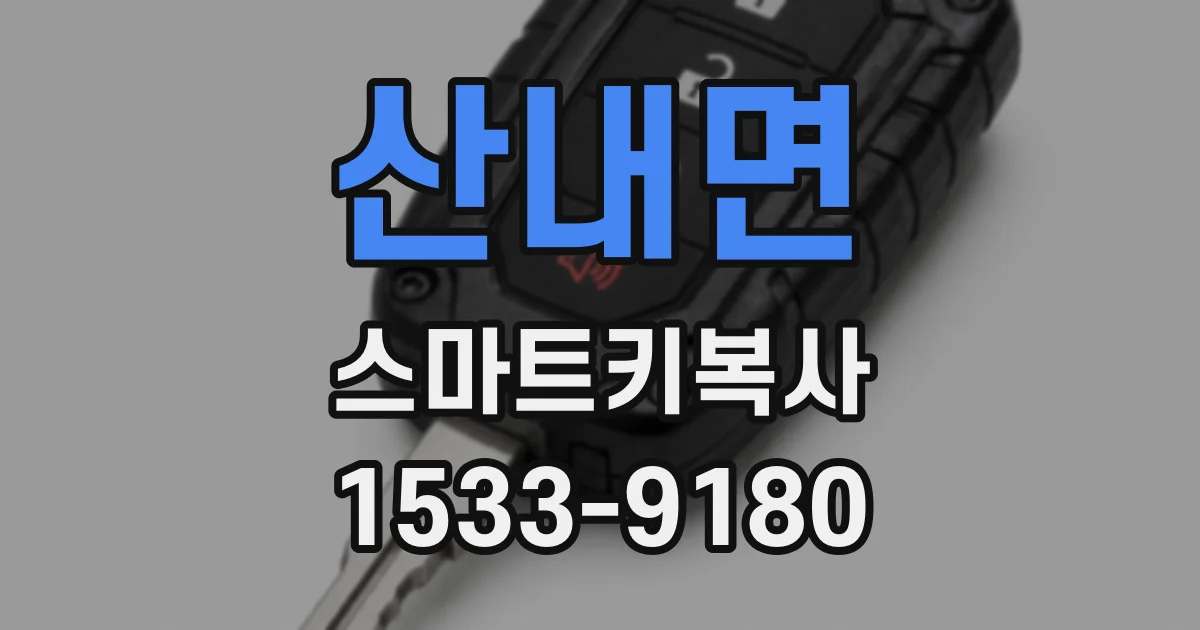 산내면 스마트키복사
