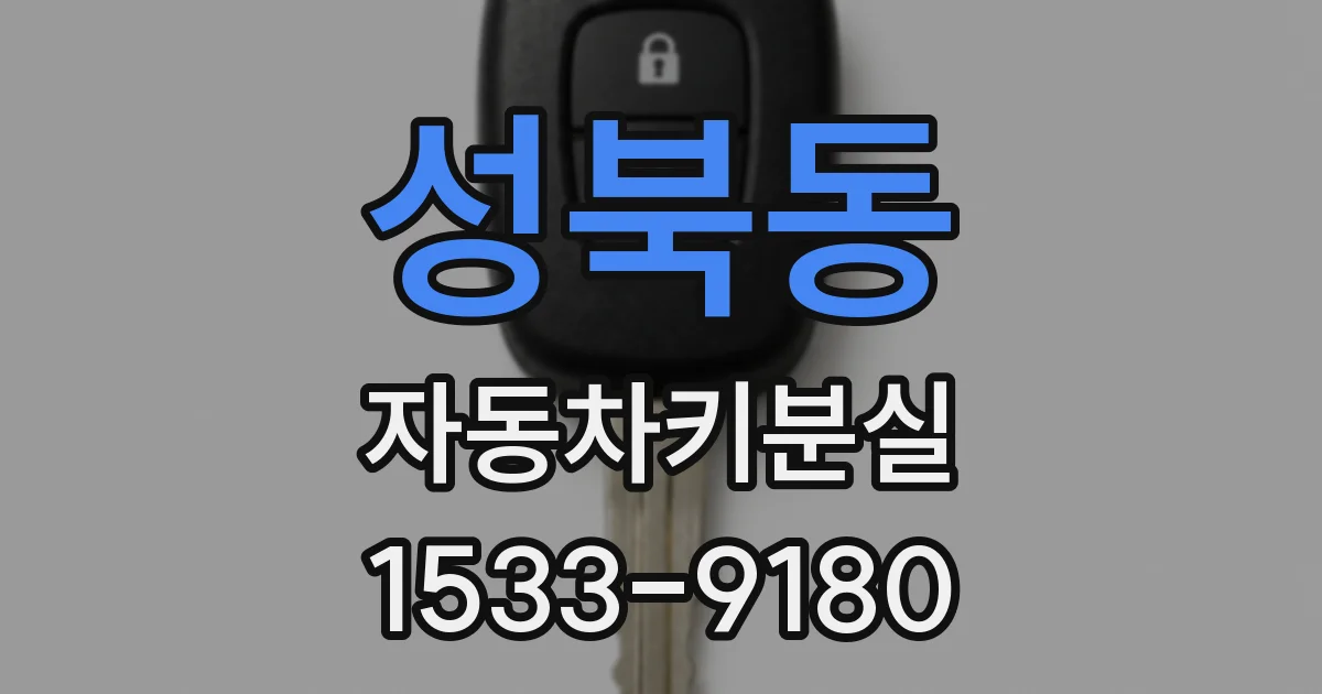 성북동 자동차키분실