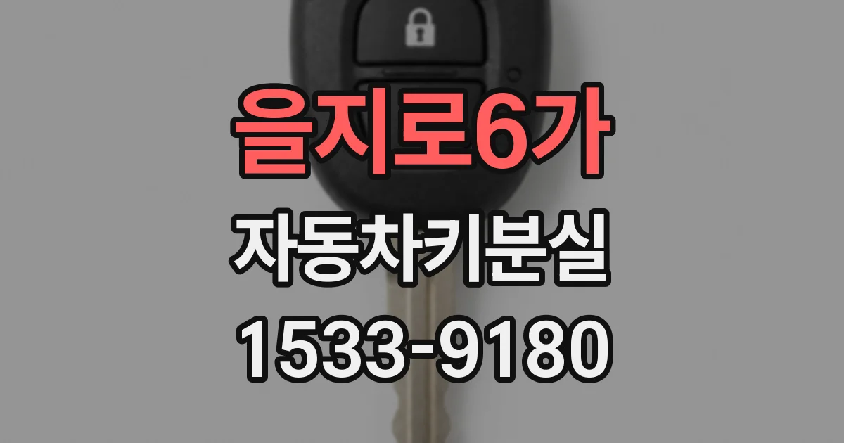 을지로6가 자동차키분실