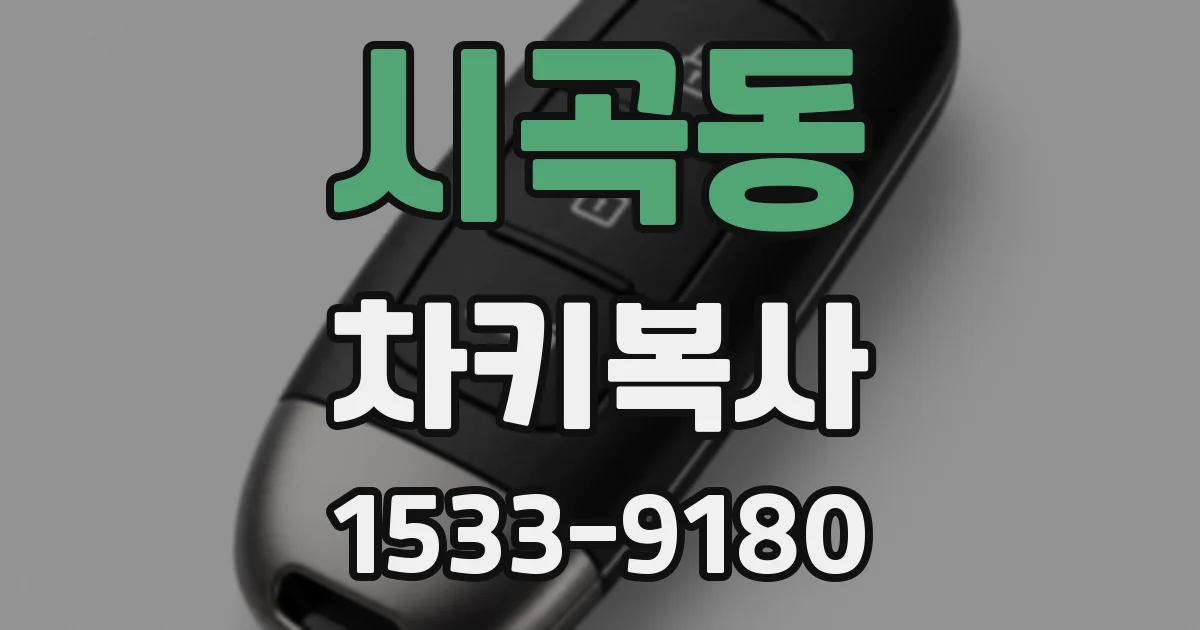 시곡동 차키복사
