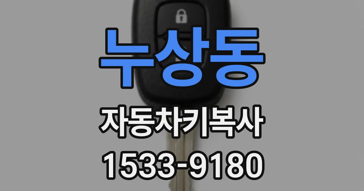 누상동 자동차키복사