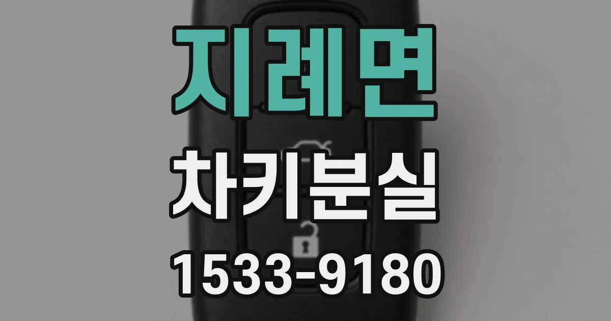 지례면 차키분실