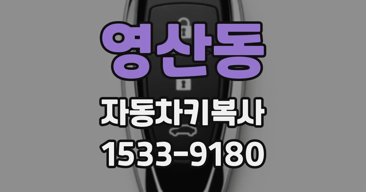 영산동 자동차키복사