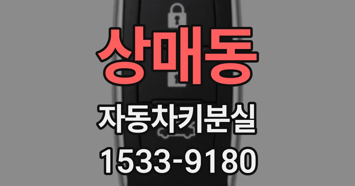 상매동 자동차키분실