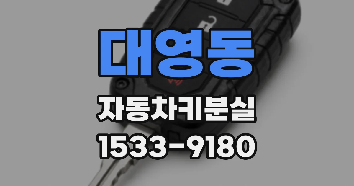 대영동 자동차키분실