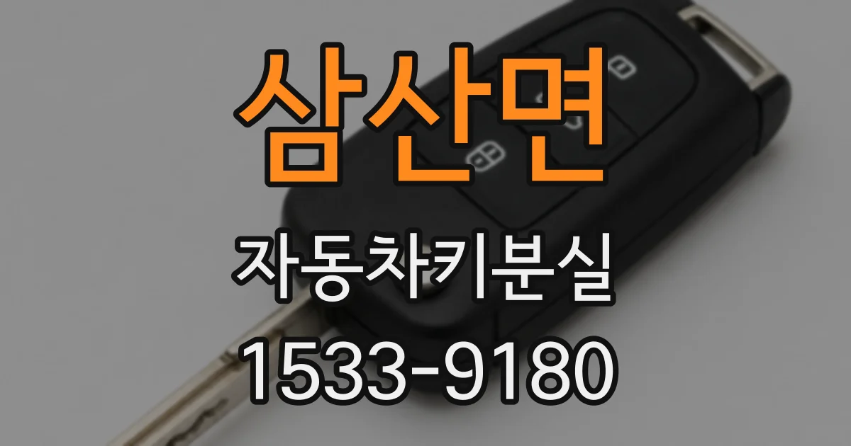 삼산면 자동차키분실