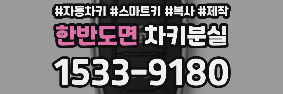 한반도면 차키분실