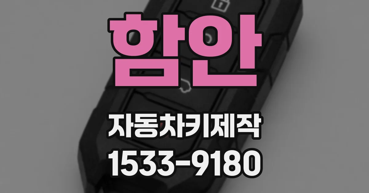 함안 자동차키제작