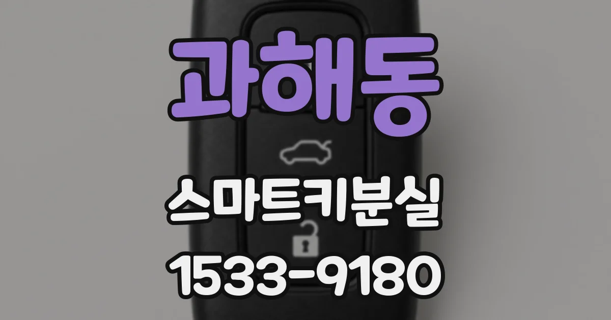 과해동 스마트키분실