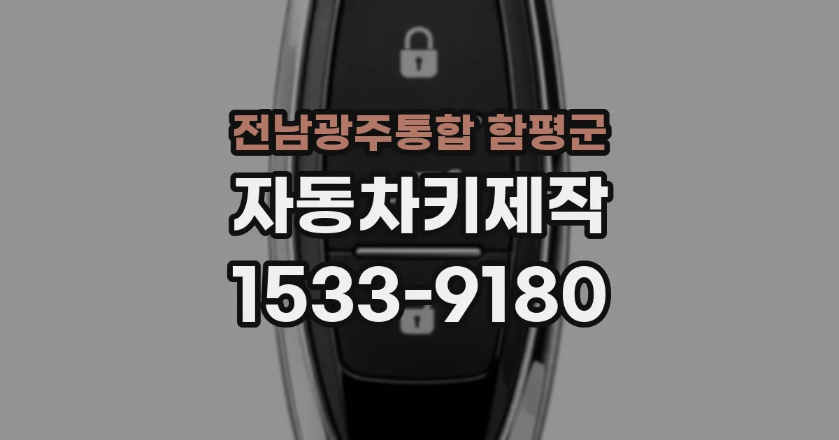 전남광주통합 함평군 자동차키제작