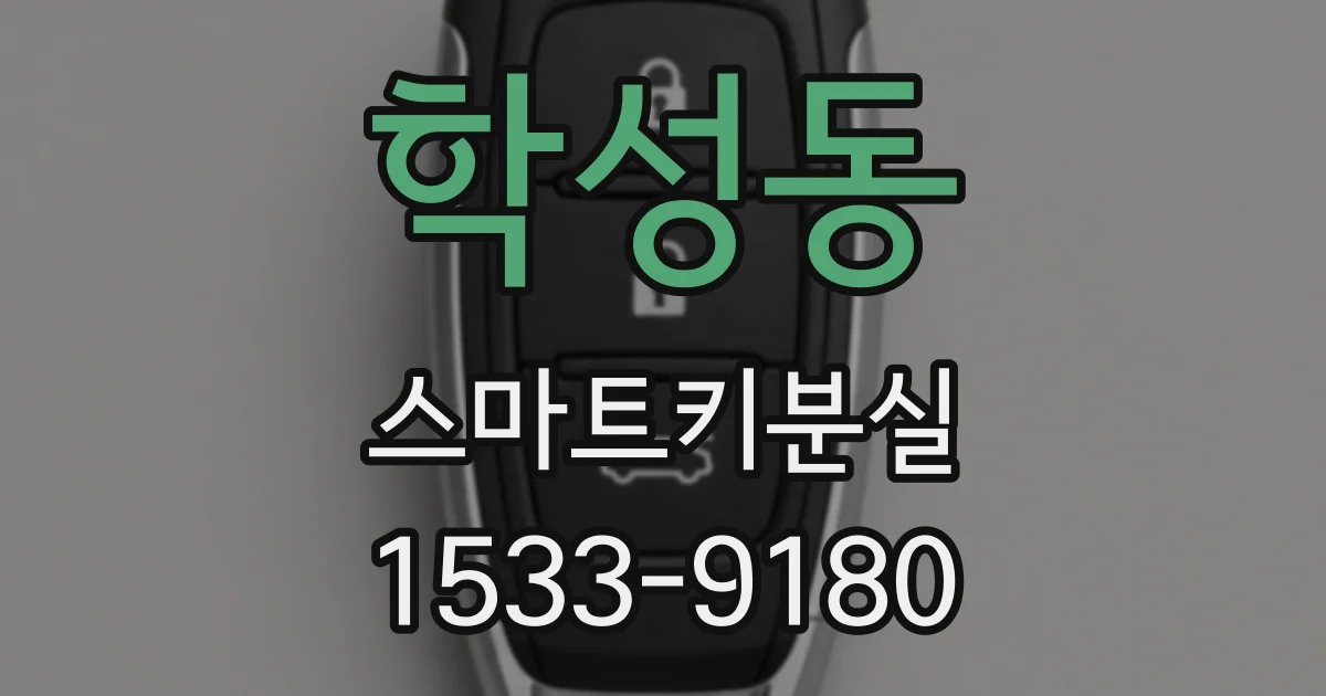 학성동 스마트키분실