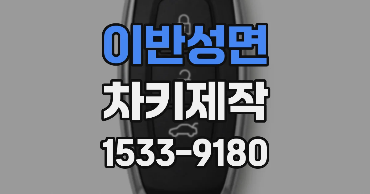 이반성면 차키제작
