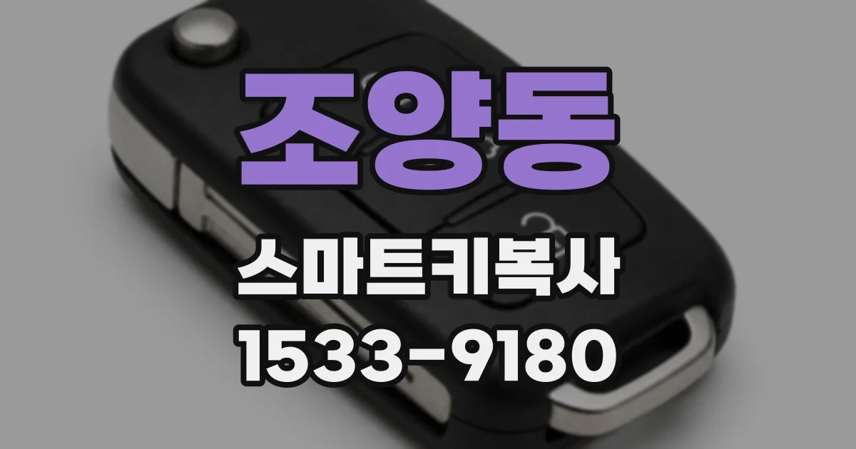 조양동 스마트키복사