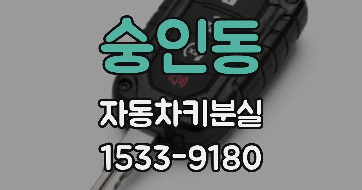숭인동 자동차키분실