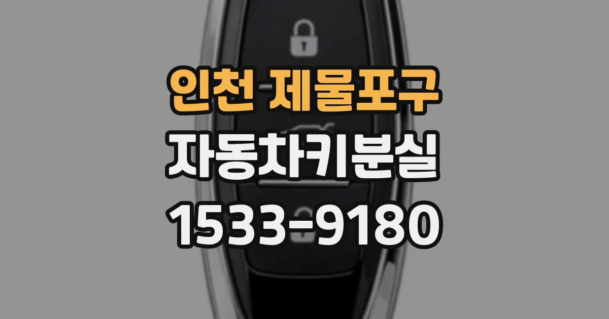 인천 제물포구 자동차키분실